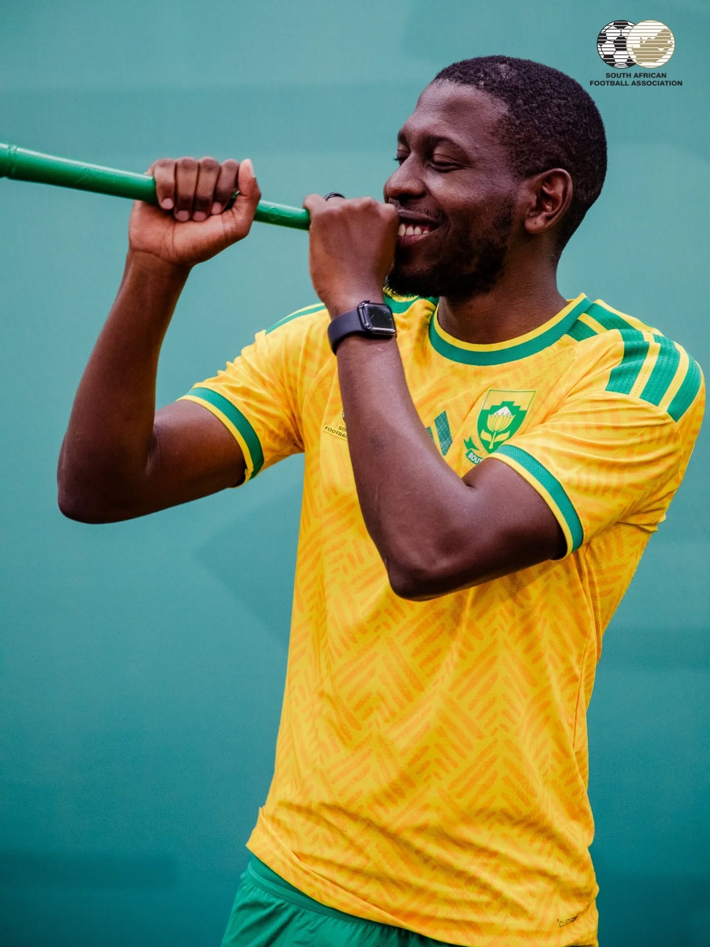 camisa-seleção-áfrica-do-sul-copa-do-mundo-2026-amarela-modelo-torcedor-home-south-africa-bafana-bafana-