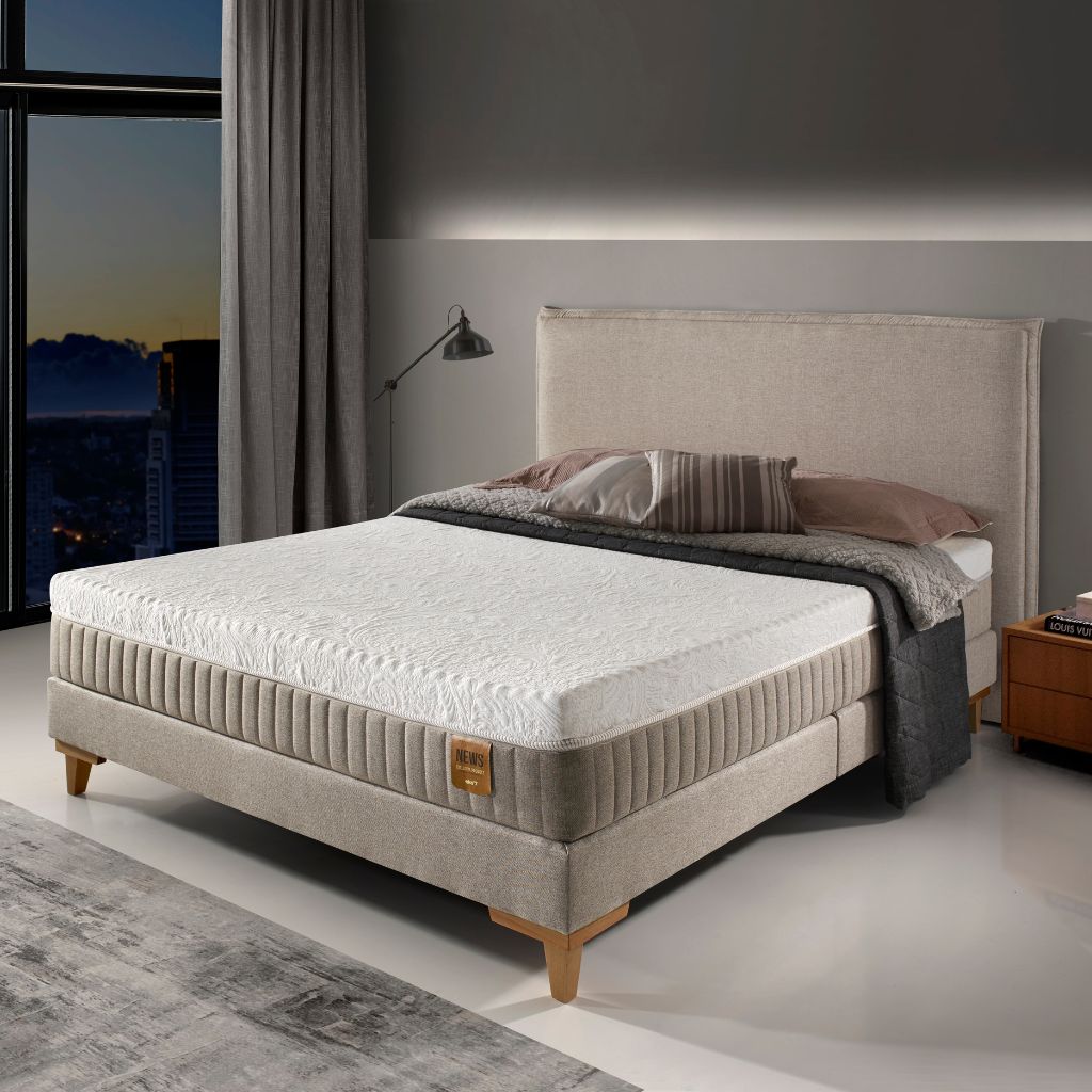 Colchão Eko7 News — design elegante com laterais em linho