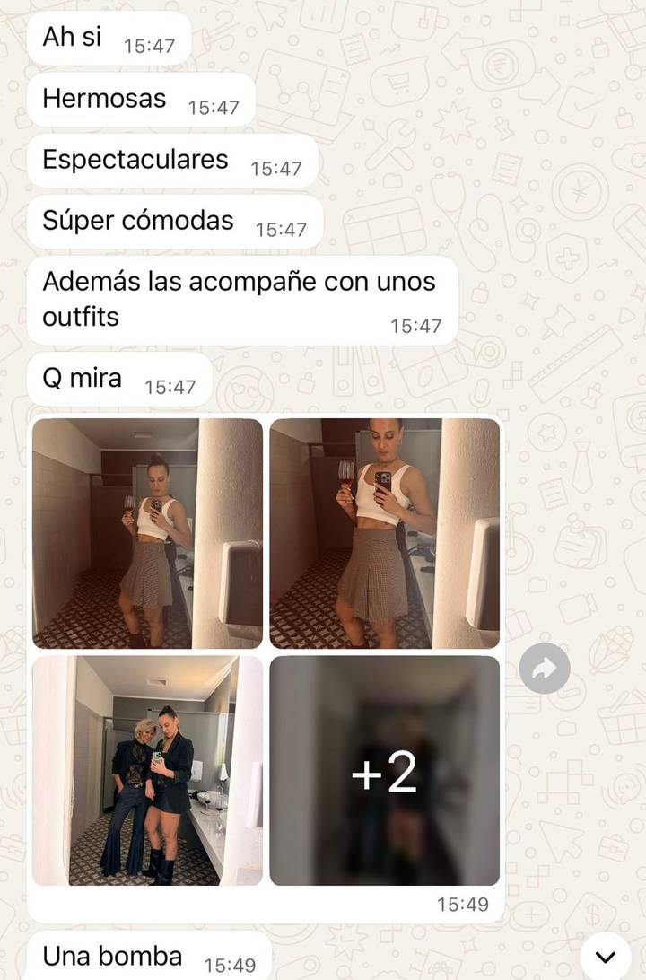 Mensaje de una clienta por WhatsApp