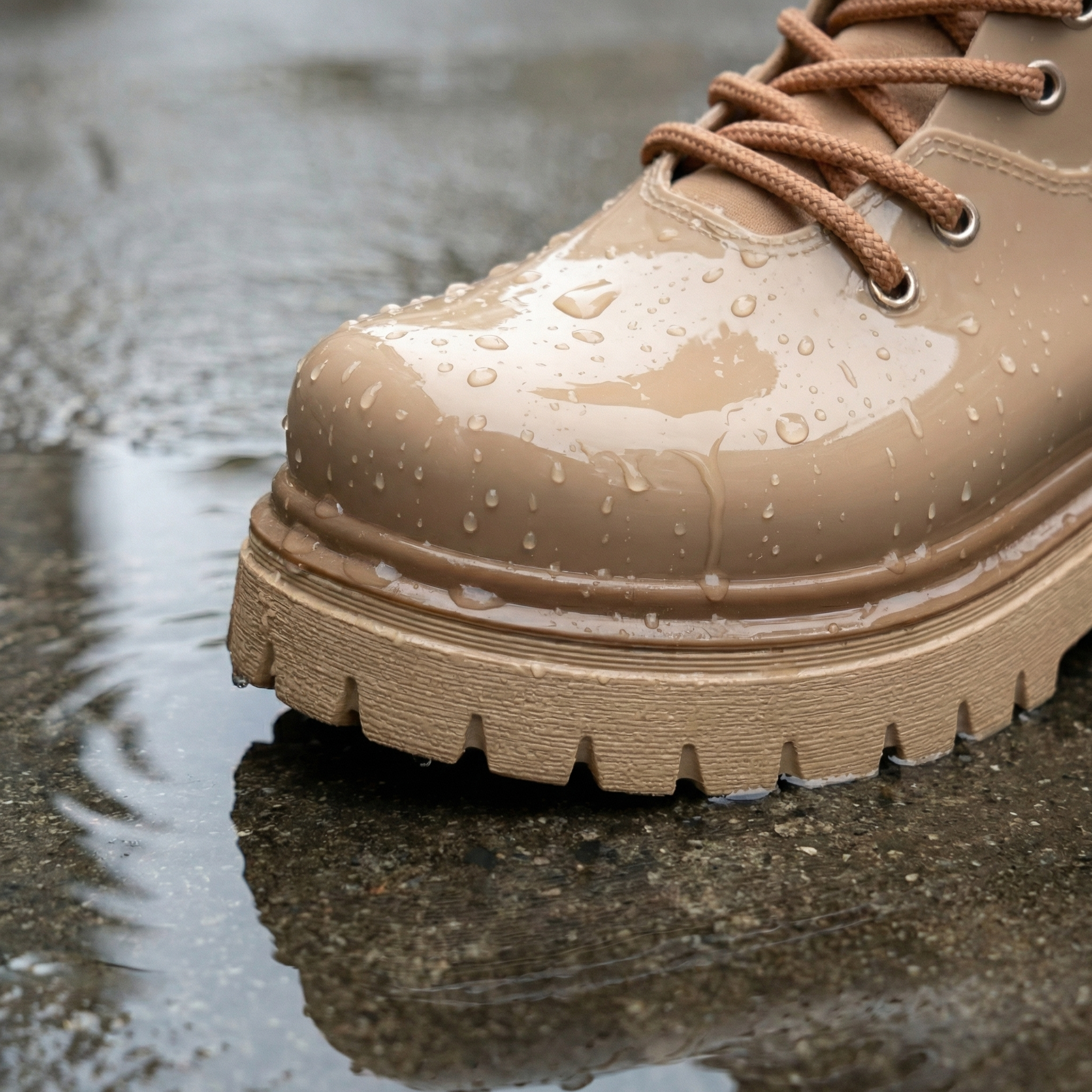 Borcegos Brava - PVC impermeable en charco