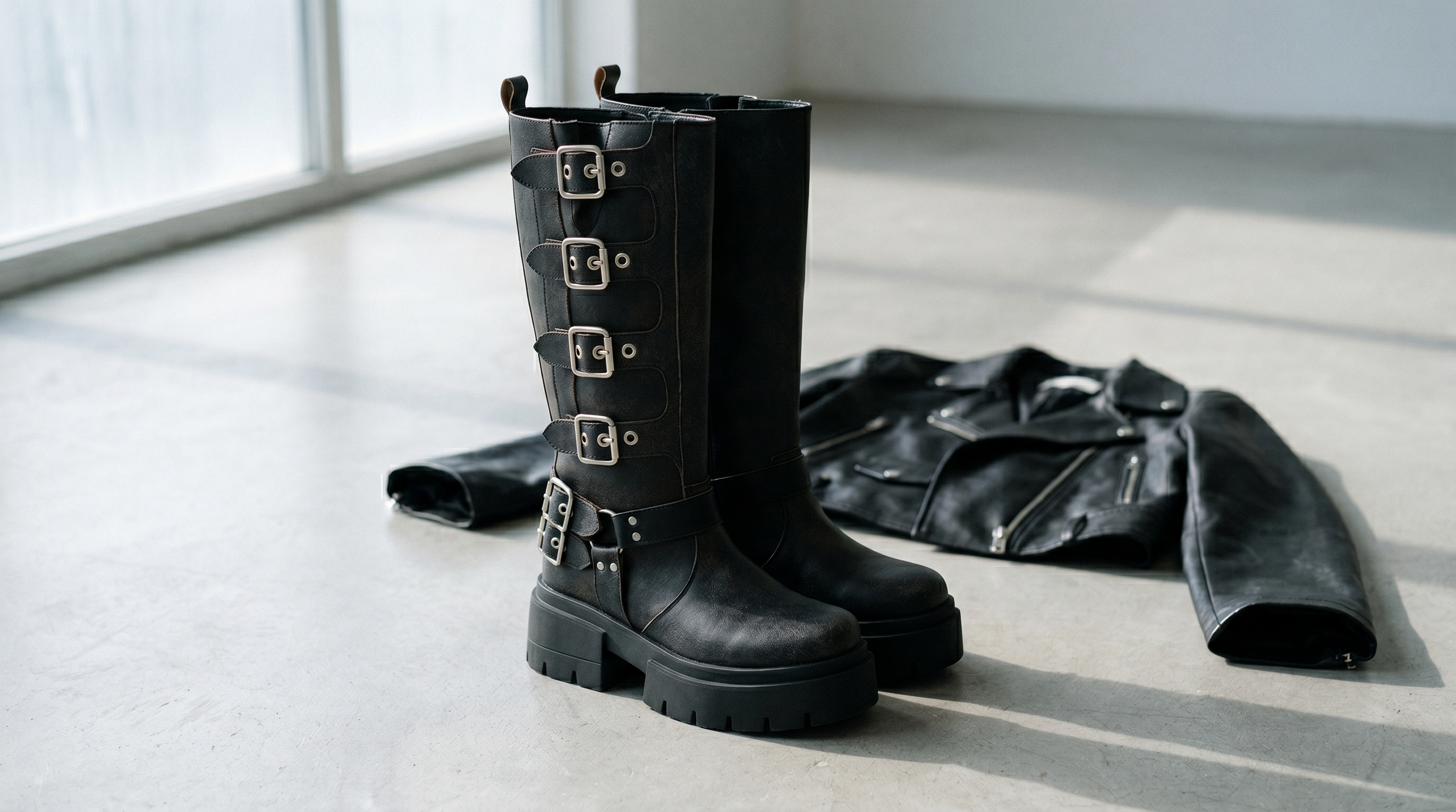 Botas Gasper negro, still life editorial