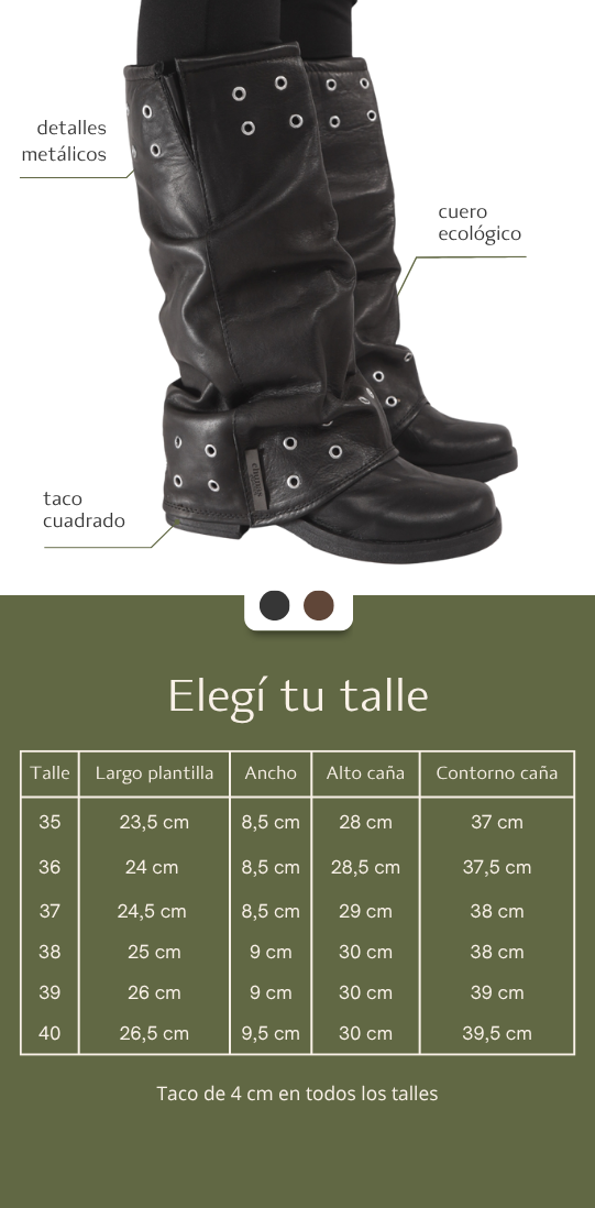 BOTAS DE CAÑA DOBLADA CON TACHAS 