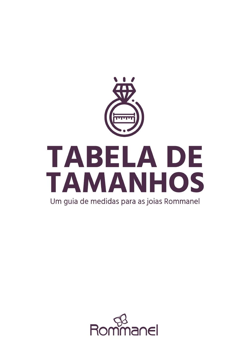 Capa do guia de medidas Rommanel