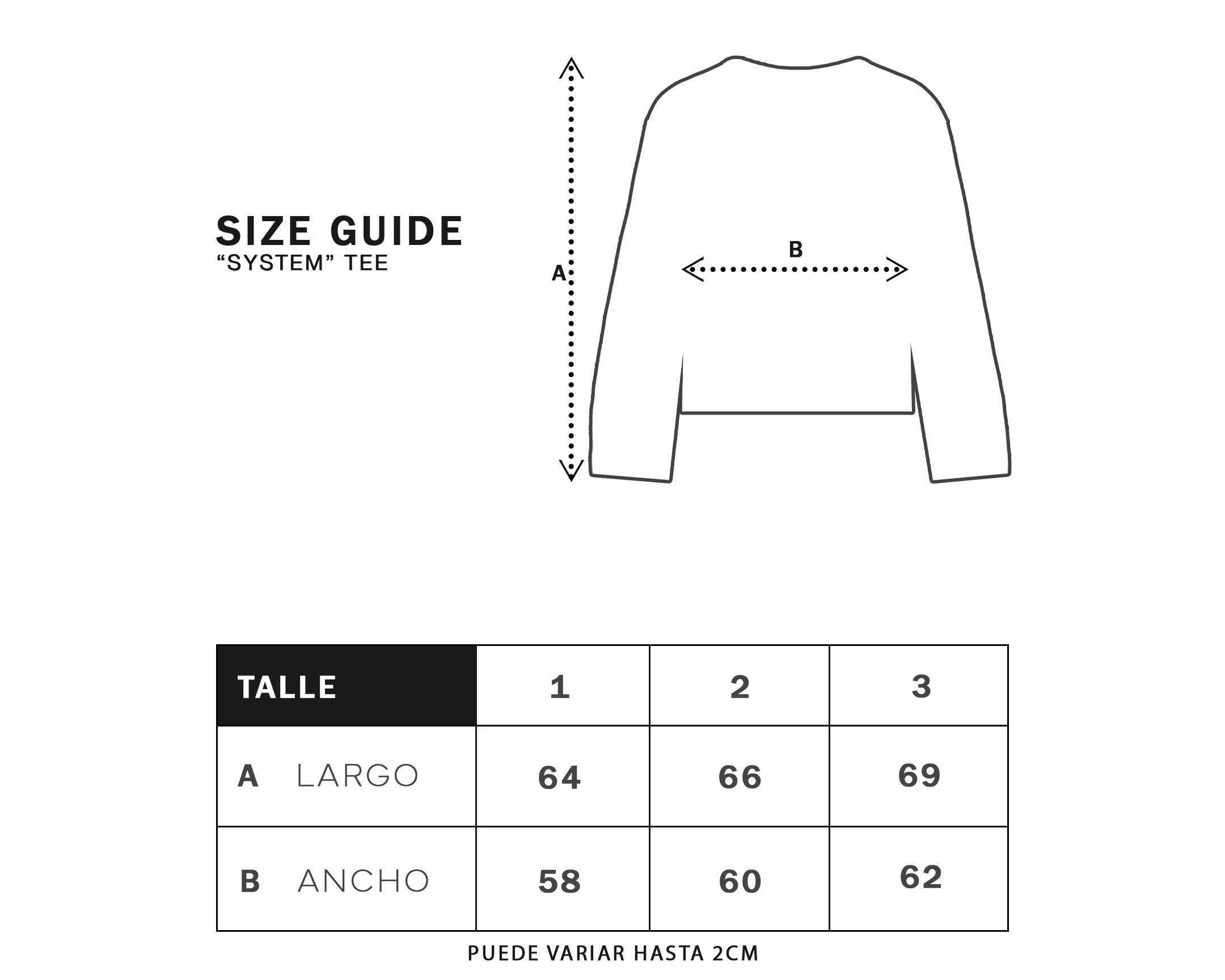 Size Guide System Tee