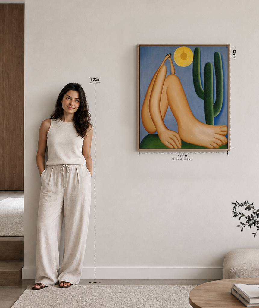 Reprodu&ccedil;&atilde;o oficial de Abaporu, de Tarsila do Amaral