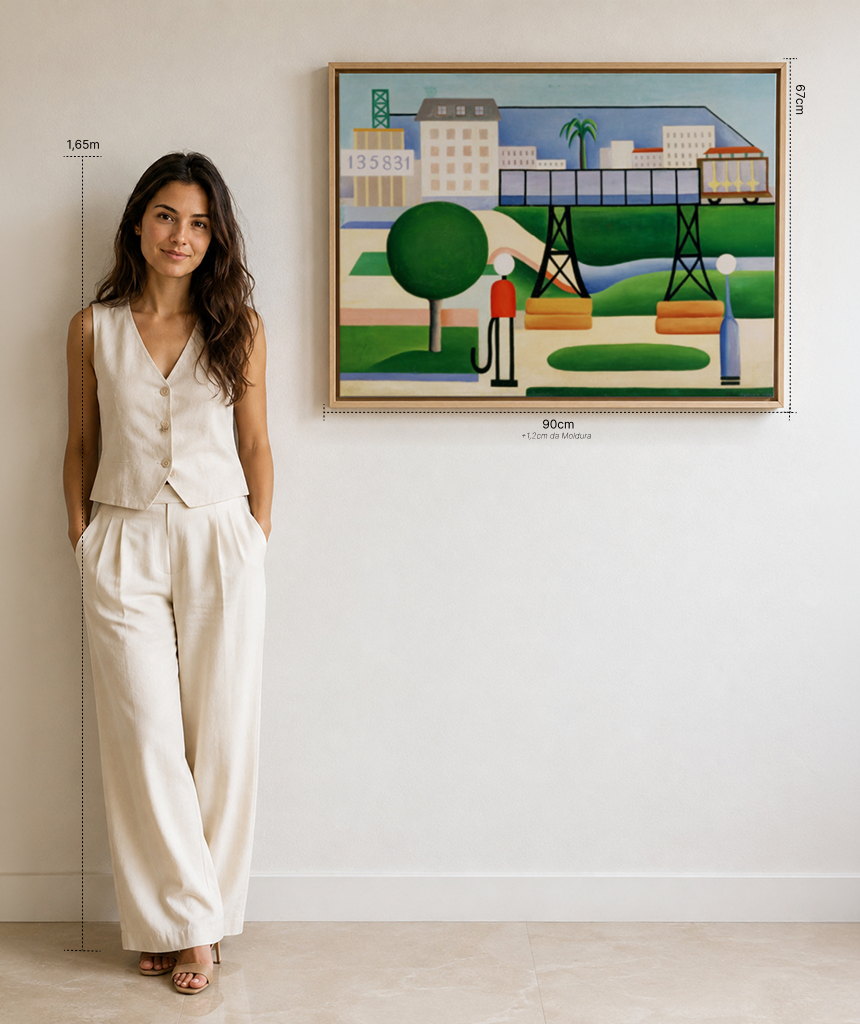 Reprodu&ccedil;&atilde;o oficial de S&atilde;o Paulo, de Tarsila do Amaral