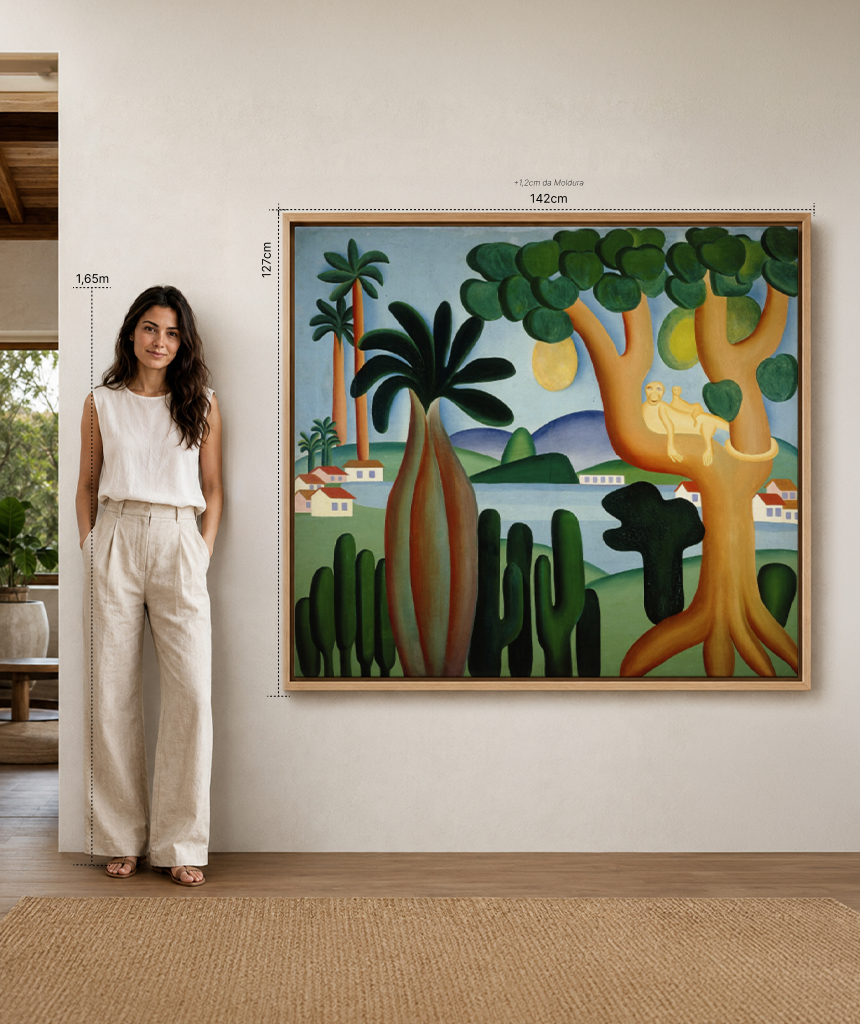 Reprodu&ccedil;&atilde;o oficial de Cart&atilde;o Postal, de Tarsila do Amaral