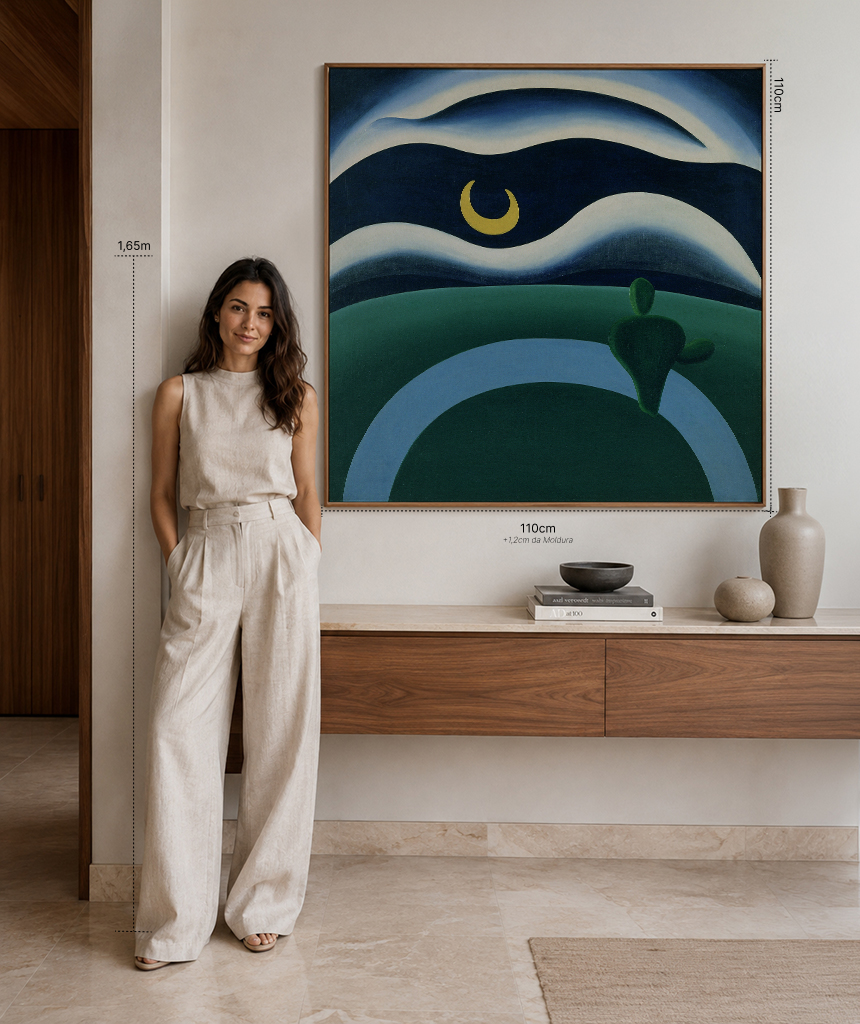 Reprodução oficial de A Lua, de Tarsila do Amaral