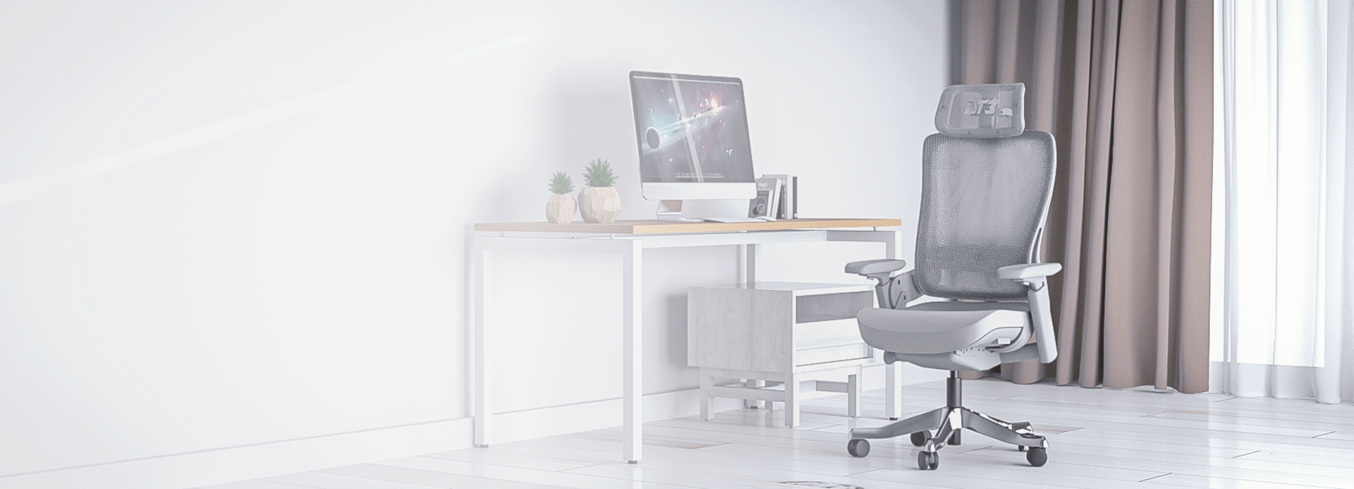 Imagem da cadeira Adria DT3 ambientada em escritório elegante e bem iluminado.