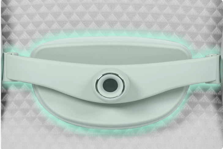 Cadeira Atria DT3 vista de costas como foco no ajuste lombar.