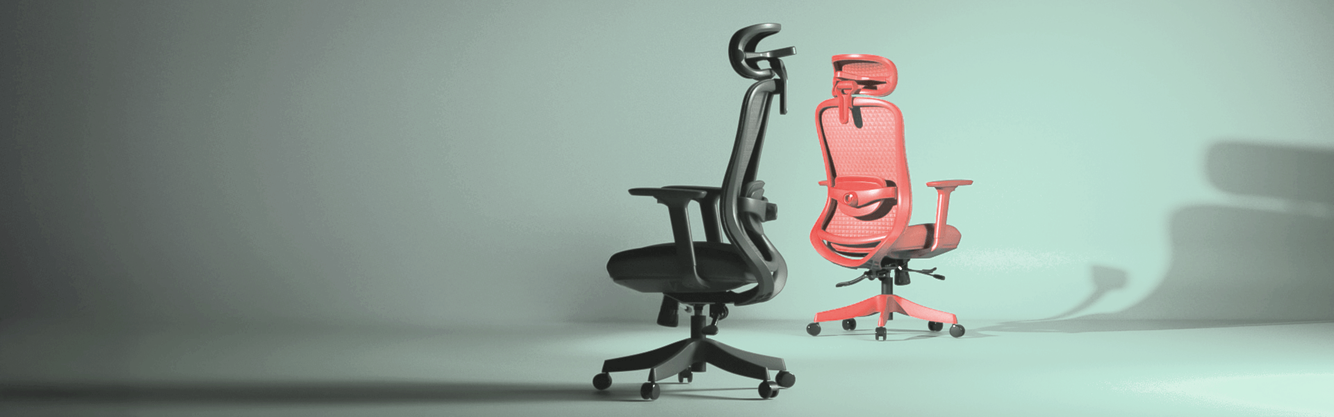 Cadeira Atria DT3 ambientada em estúdio posicionada de perfil.