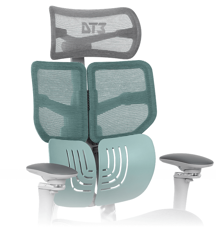 Cadeira Frost DT3 vista de frente destacando o encosto.