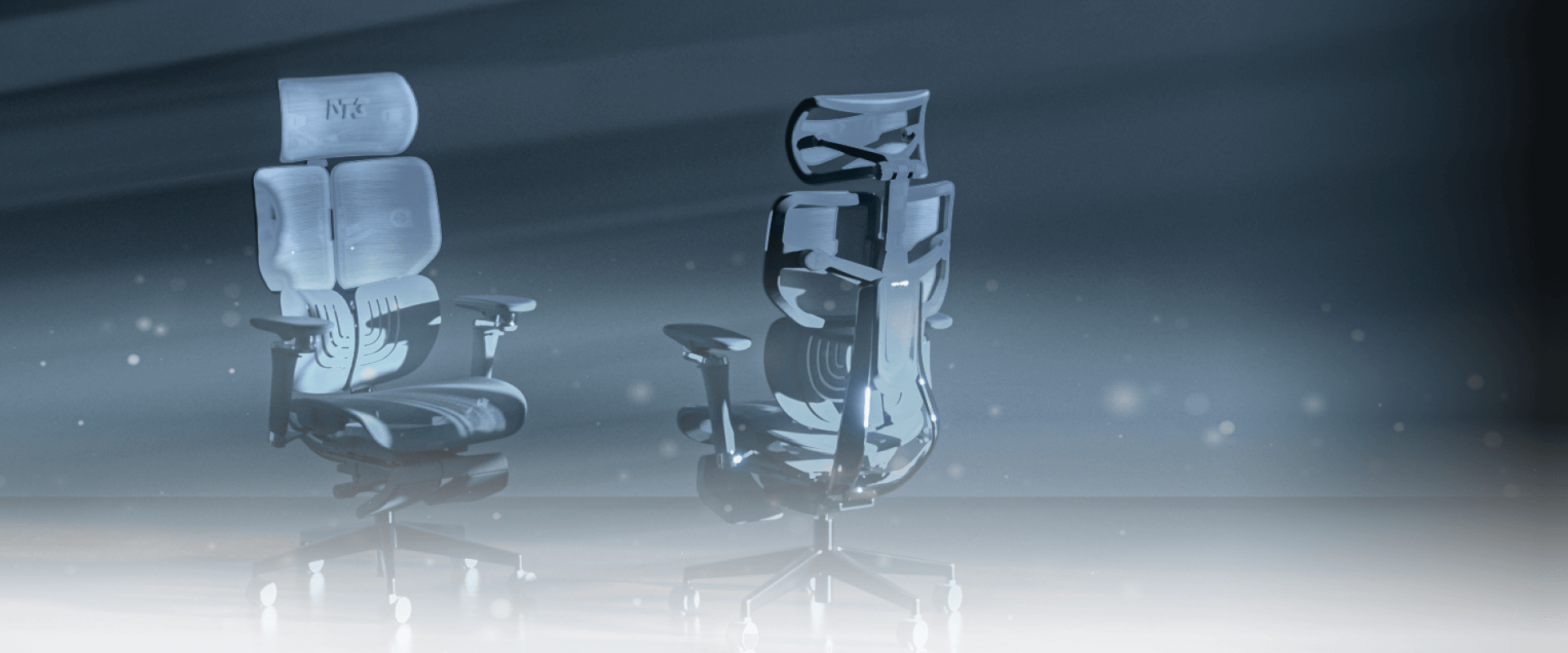 Cadeira DT3 Frost ambientada em estúdio.