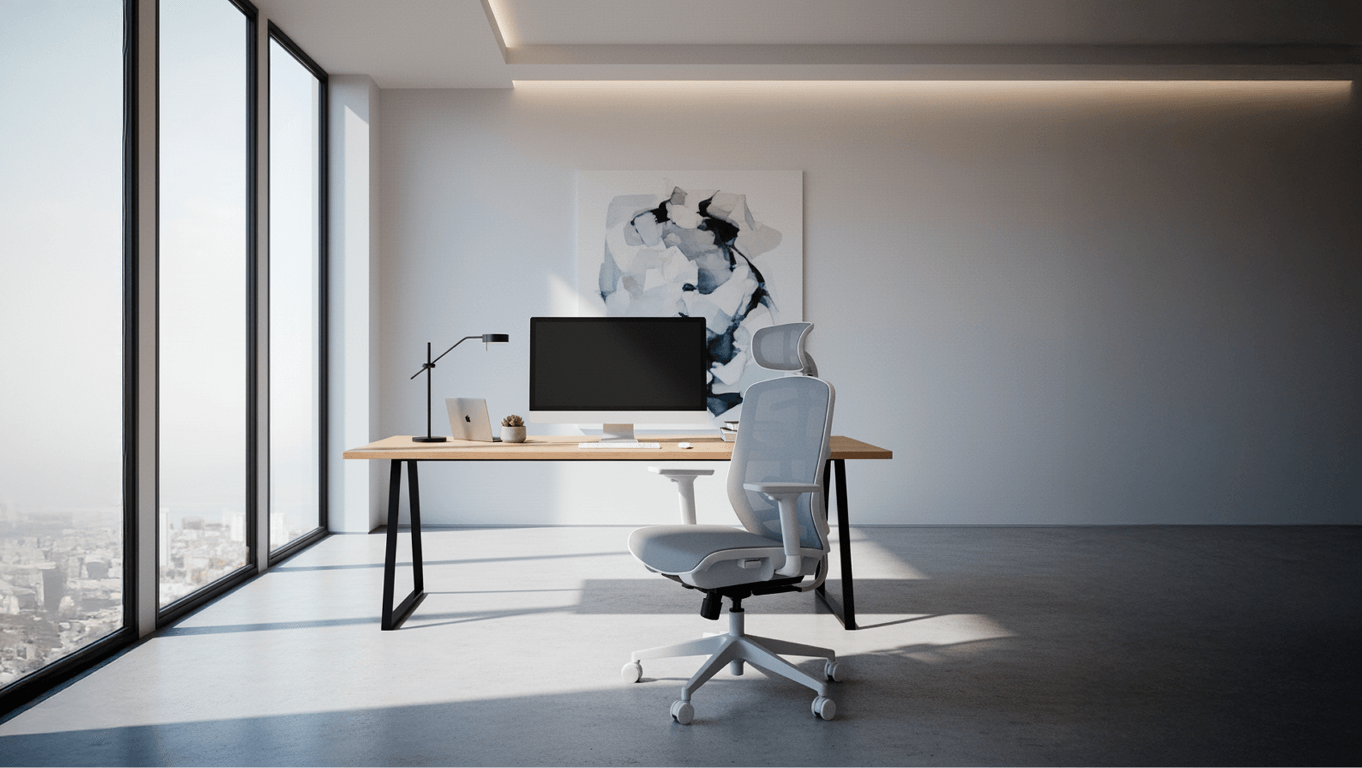 Diana plus ambieantada em um escritório