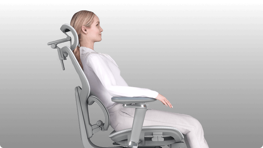 Cadeira ergonomie em posição de relaxamento