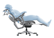 Detalhe do mecanismo do encosto SpineSync Full