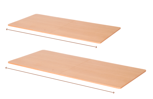 Ilustrativo 3D realístico do tampo de madeira da mesa F40 DT3