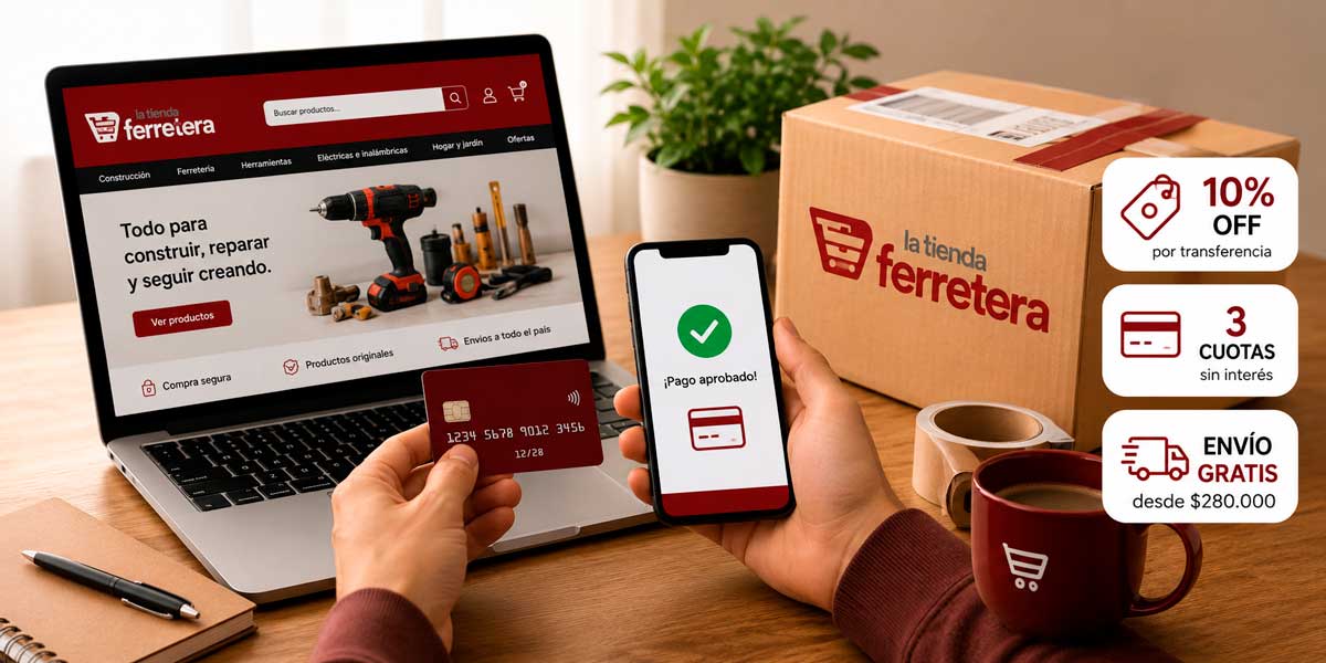 Pagos y promociones vigentes en La Tienda Ferretera