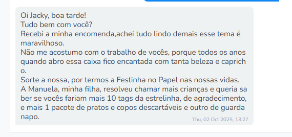 Feedback cliente 3