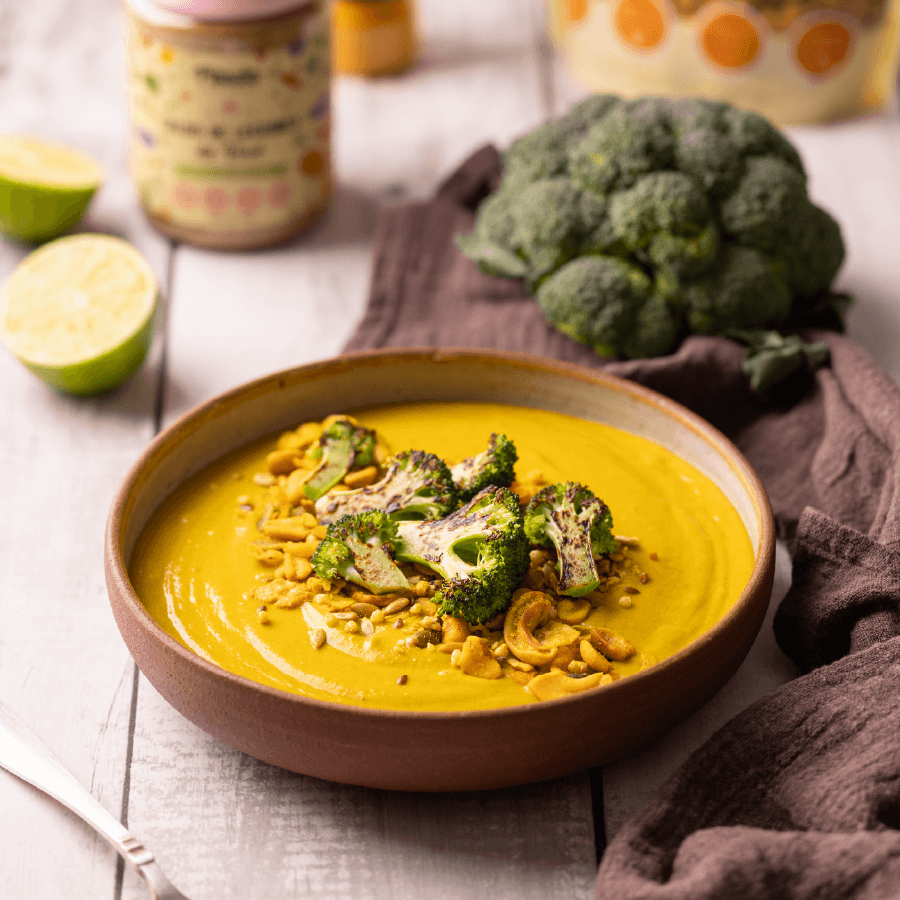 Granola em sopas e cremes