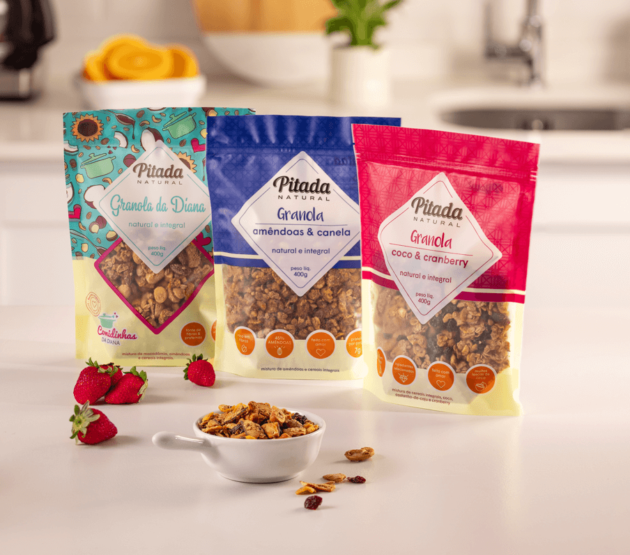 Variedade de Granolas Pitada Natural