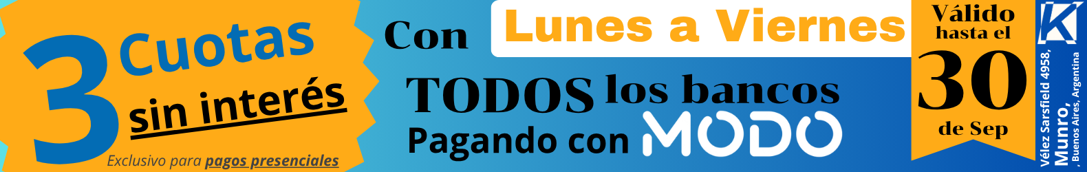 3 cuotas sin interés pagando con modo