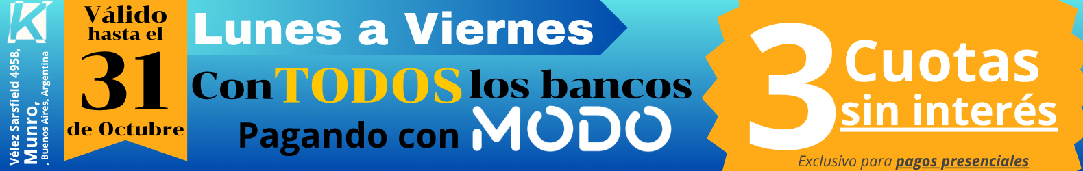 3 cuotas sin interés pagando con modo