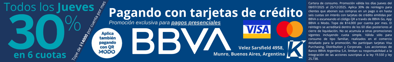 30% de descuento y 6 cuotas BBVA para tintas, grabadoras láser, plotter de corte