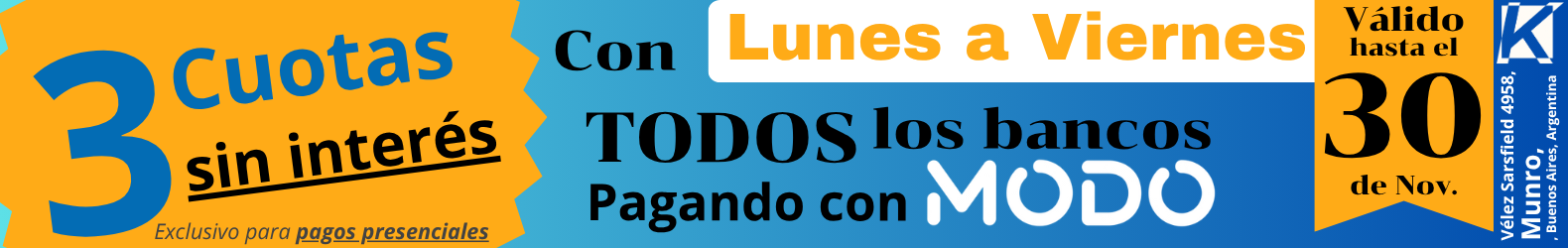 3 cuotas sin interés pagando con modo