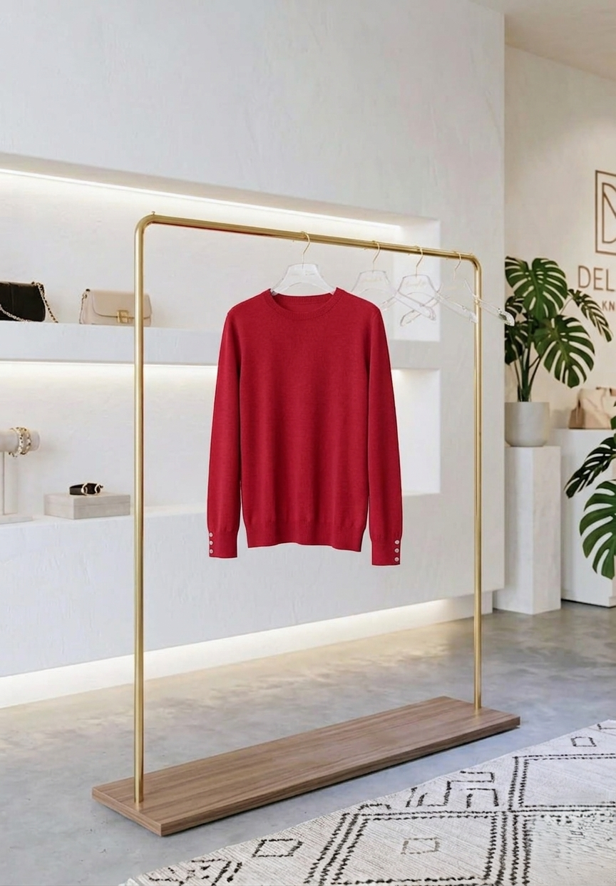Sweater Rojo Premium en Percha