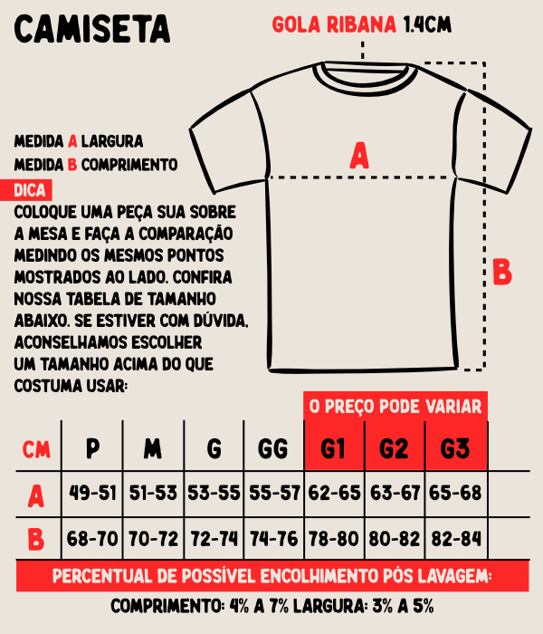 Medidas camiseta Vudu