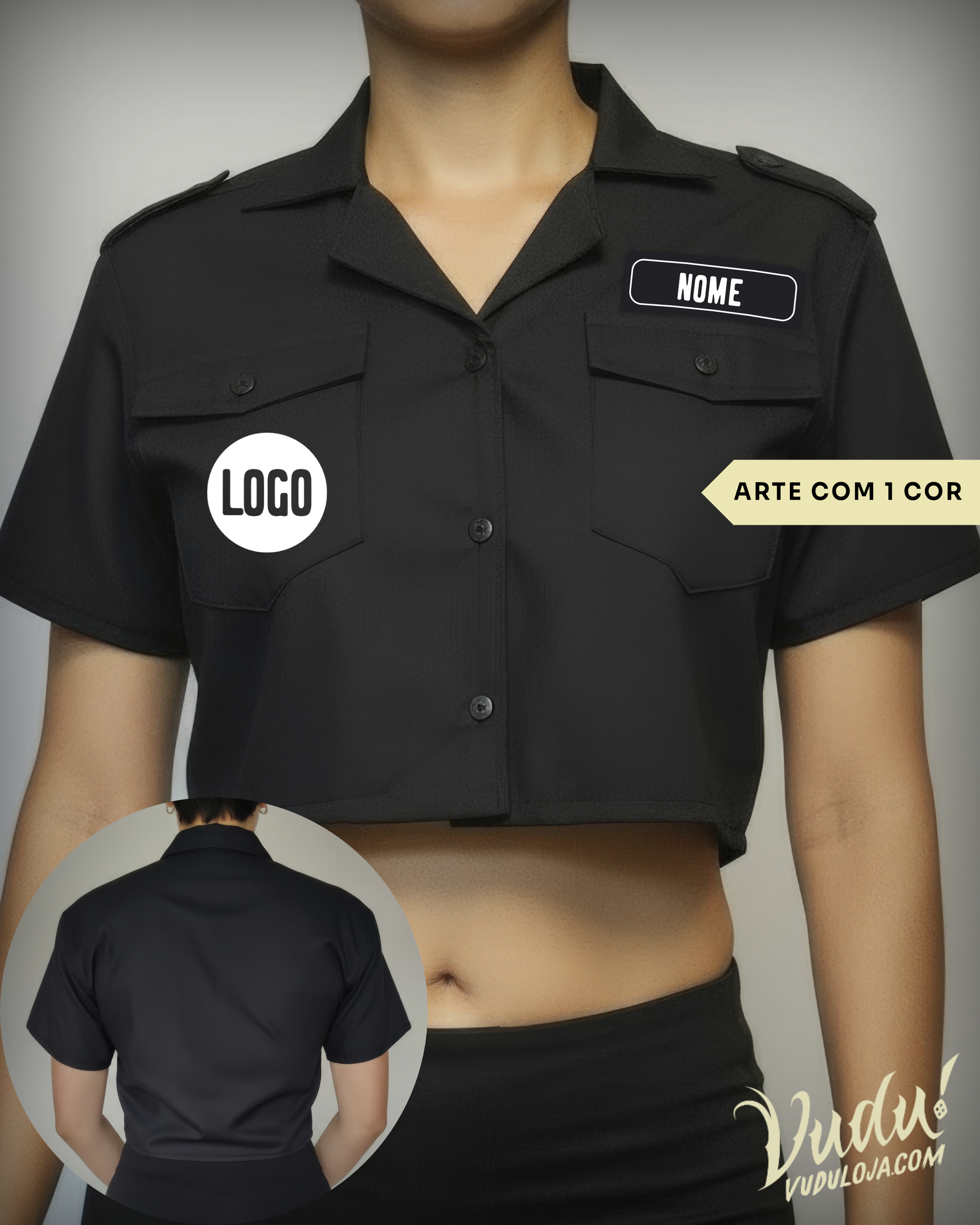 blusa feminina cropped personalizada