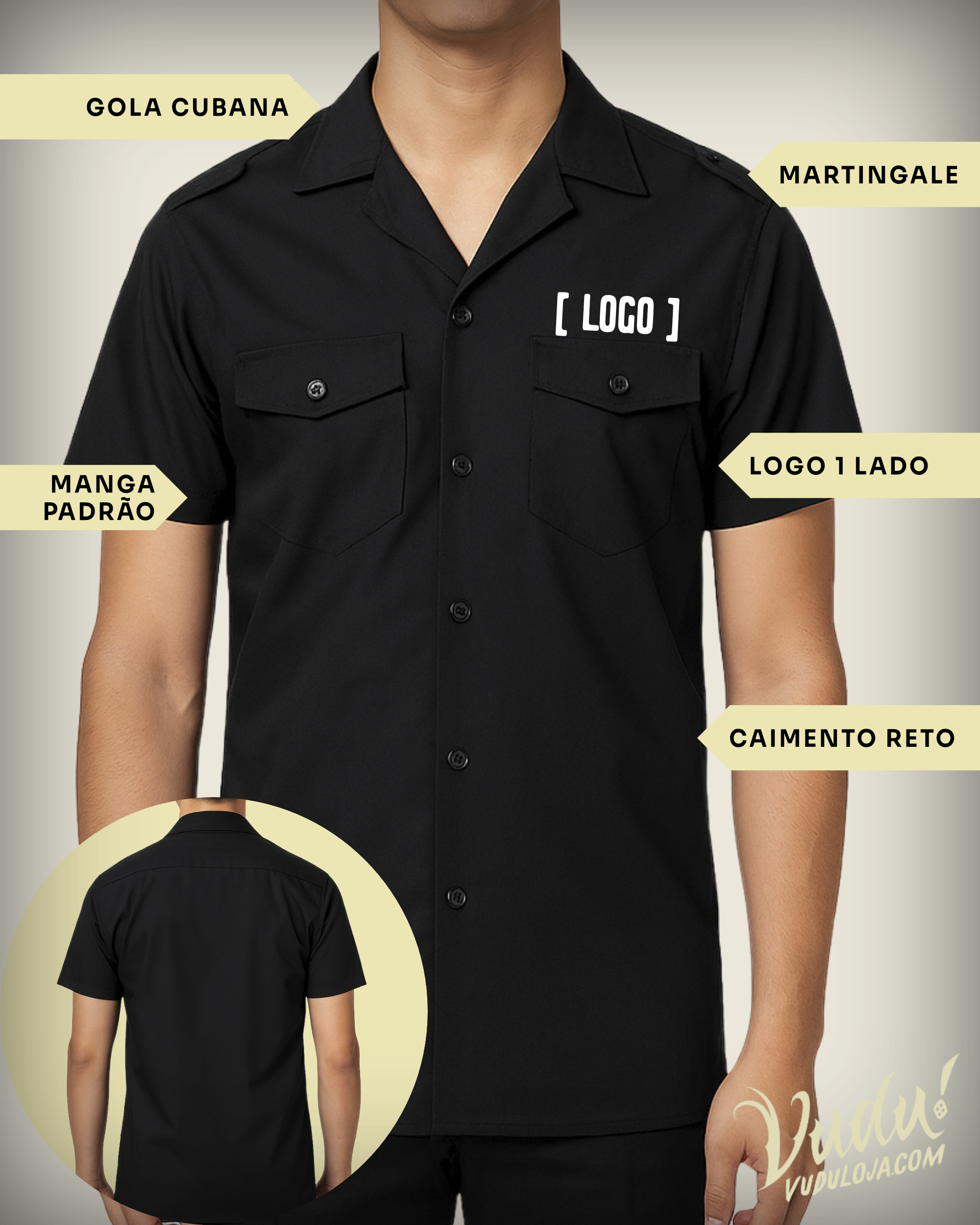 Camisa work personalizada no bolso