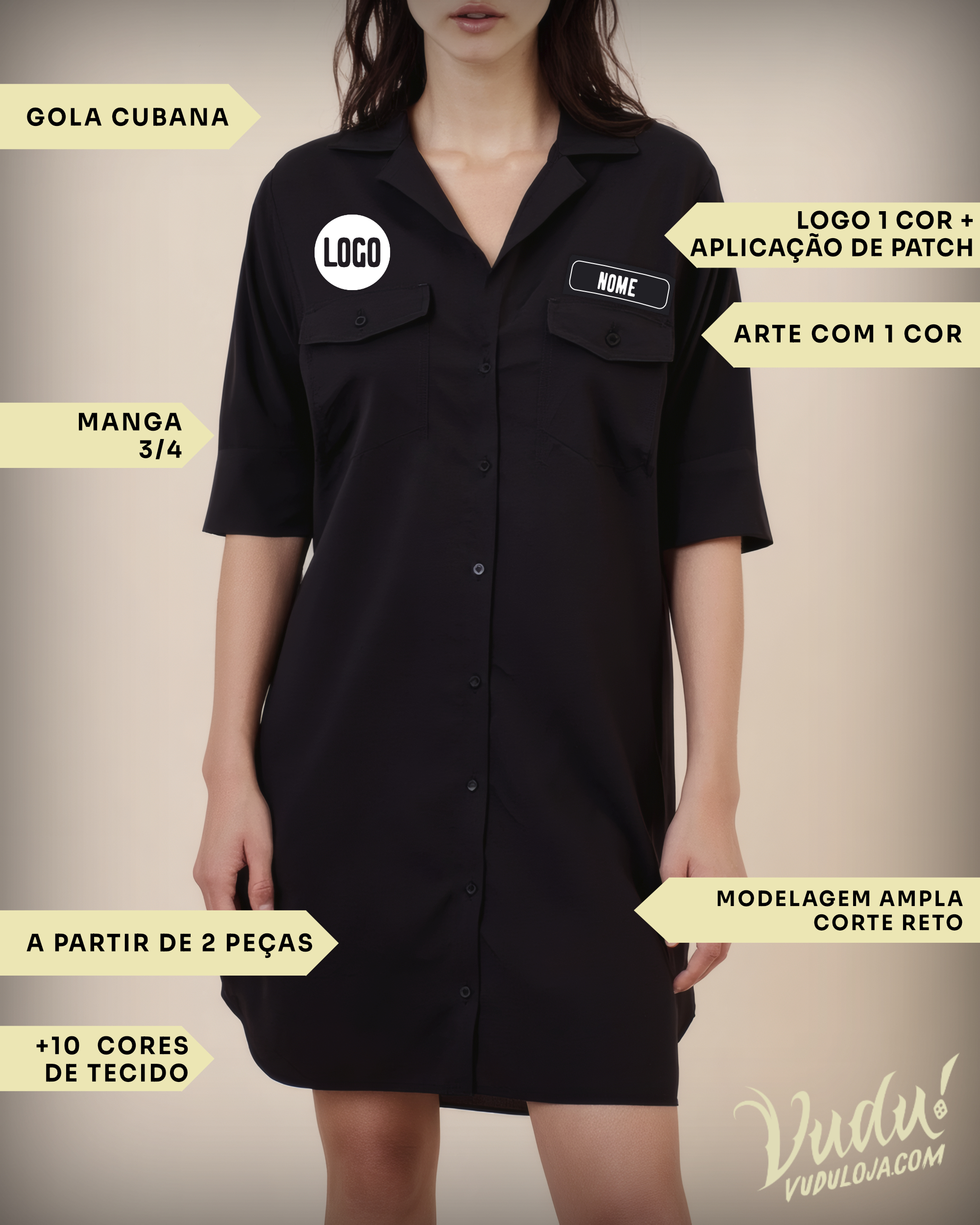 Vestido Chemise personalizado