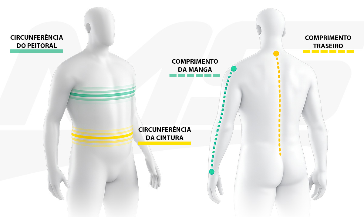 Modelos de manequim com medidas