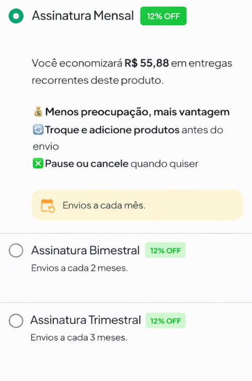 Defina a frequência: A cada 1, 2 ou 3 meses