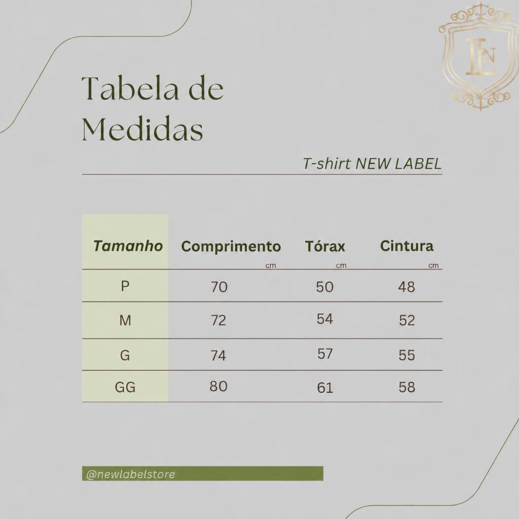 Tabela de Medidas