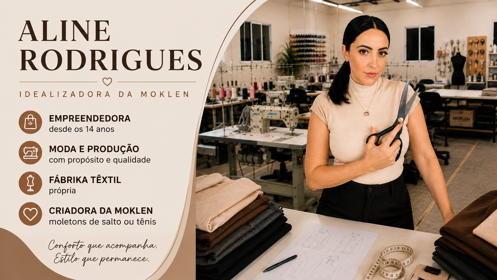 Aline Rodrigues, idealizadora da Moklen