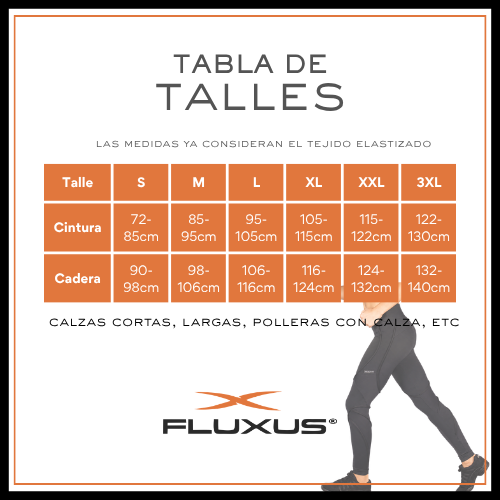 Tabla de talles de Calzas FLUXUS
