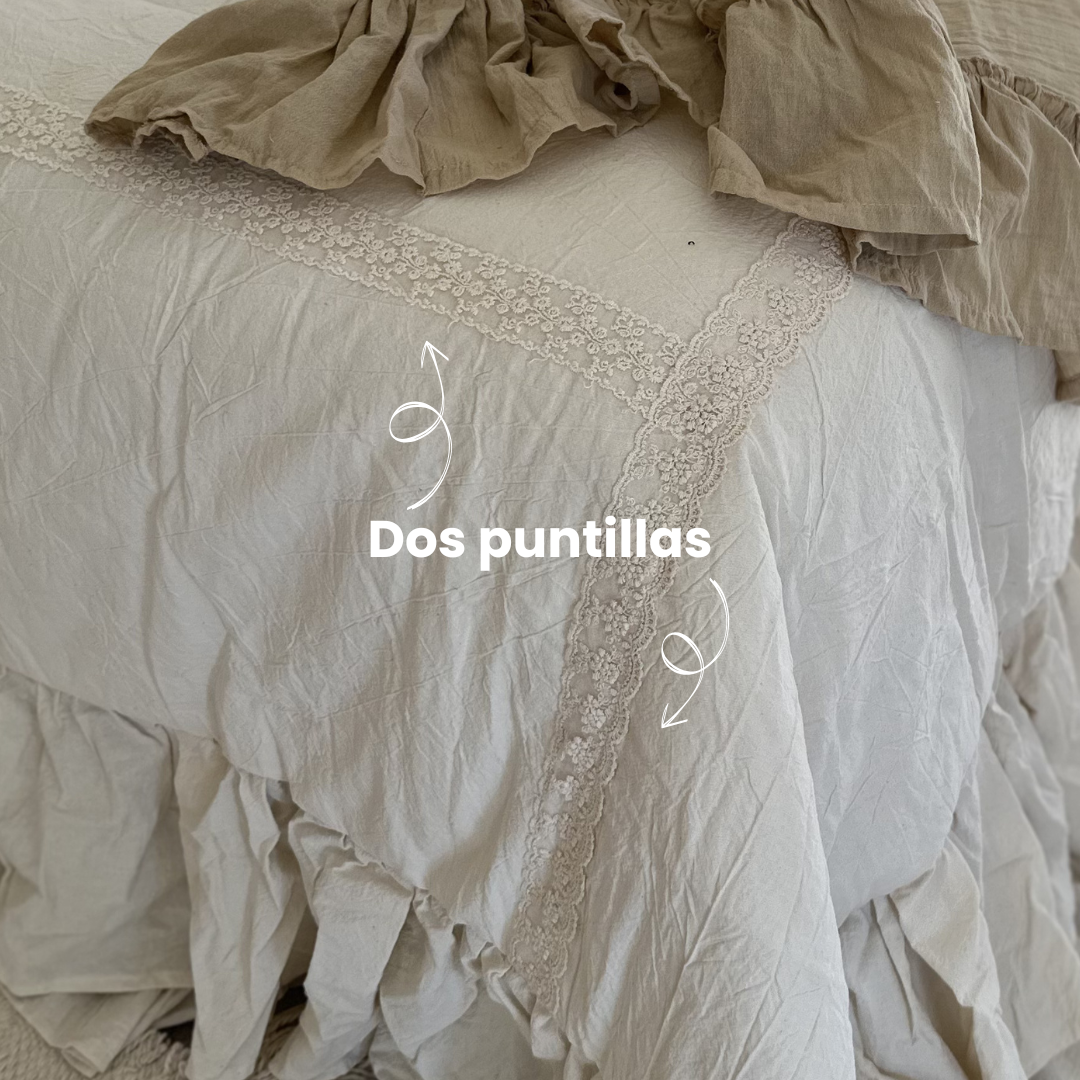 Detalle puntilla acolchado Hilaria