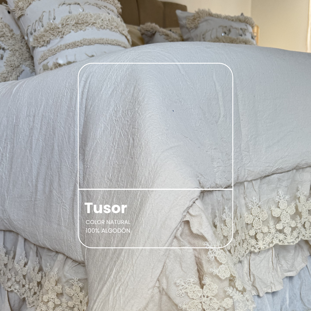 Acolchado Aitana Natural en tusor