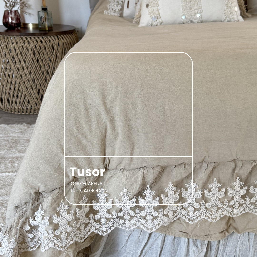 Acolchado Aitana Arena en tusor