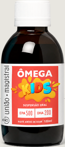 Frasco de Ômega Kids Suspensão Oral 120ml da União Magistral