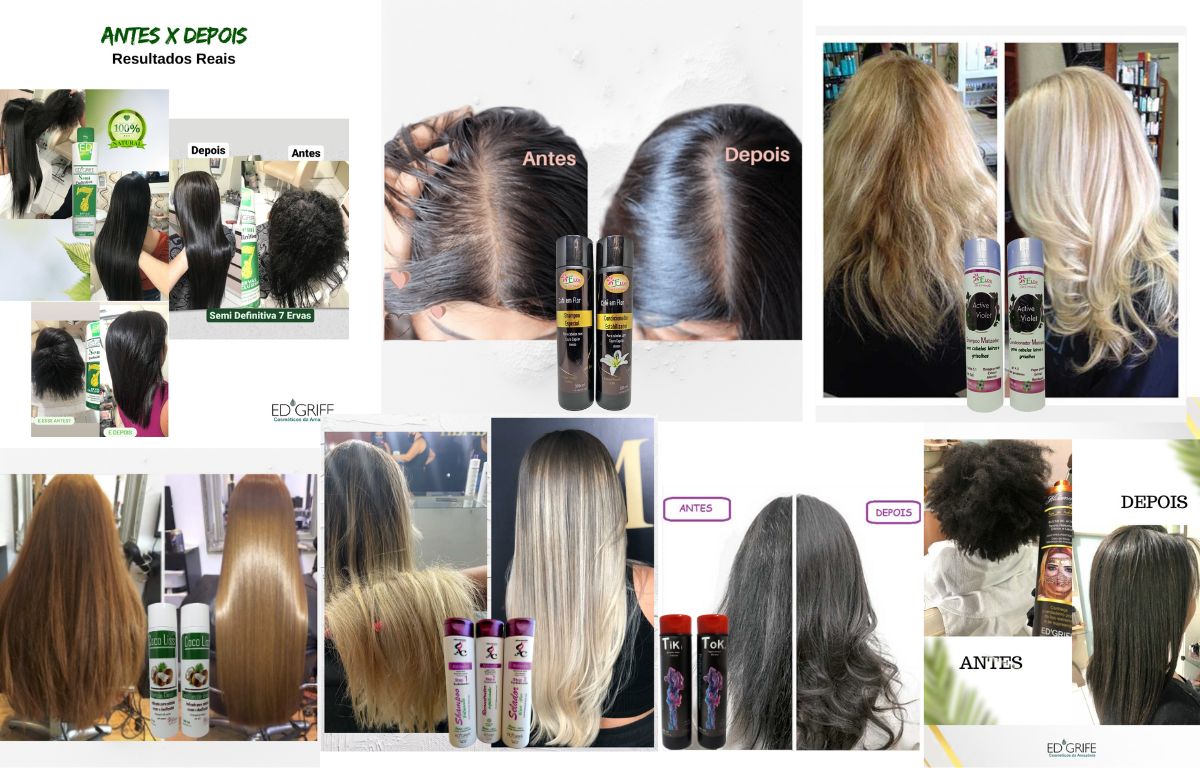 Antes e Depois de resultados reais com produtos Ed'Grife e Flor do Cerrado!