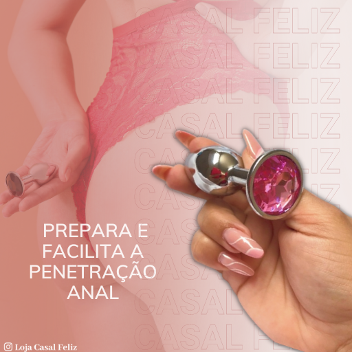 Plug Joia Anal Luxuoso 9,5x4 cm para Prazer