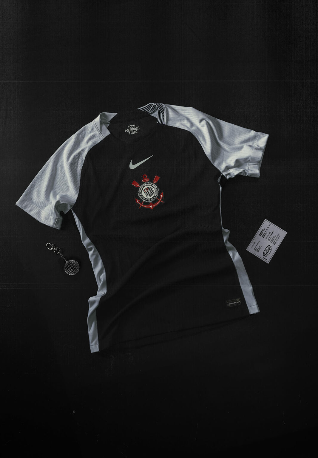 camisa corinthians reserva com todos os detalhes frente