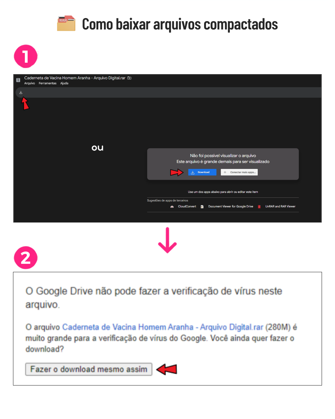 Como confirmar a transferência do arquivo