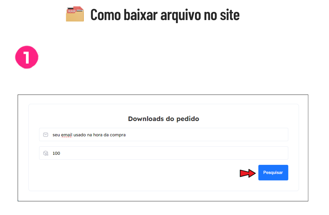 Como baixar os arquivos pelo site