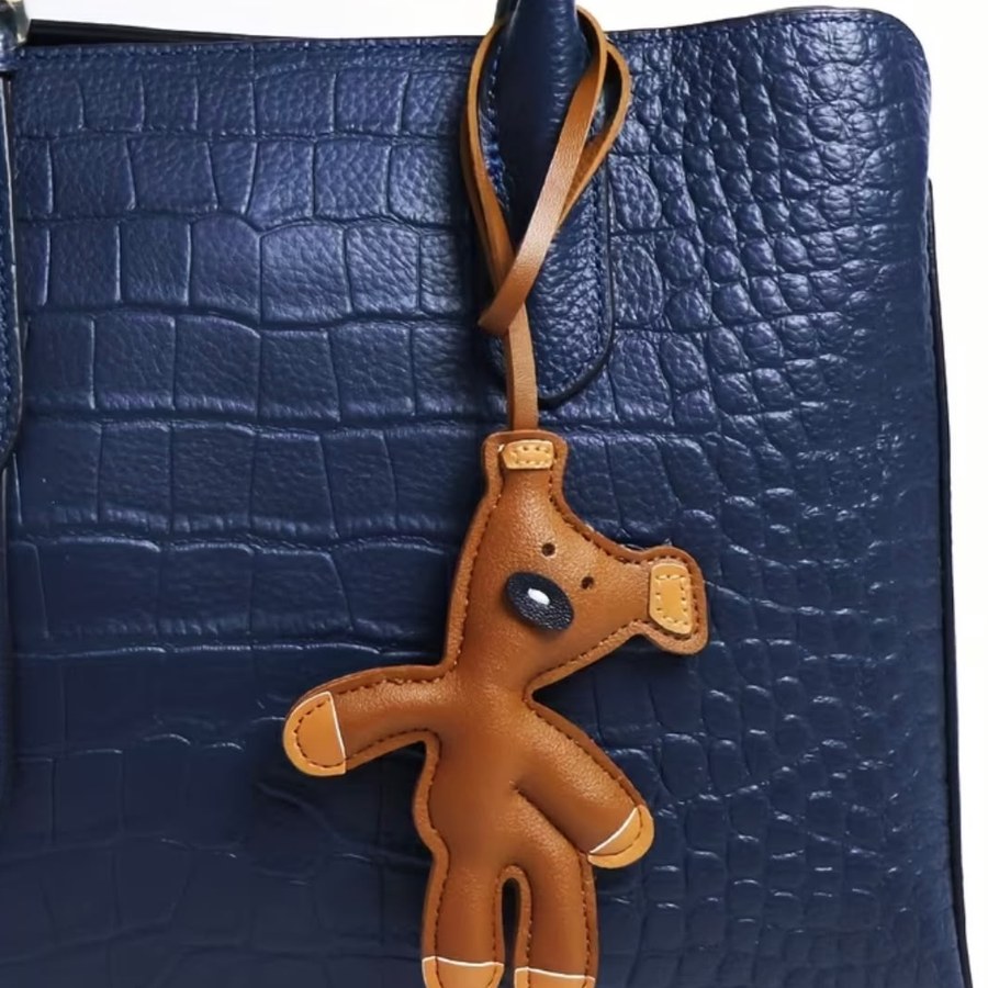 Pingente ursinho de couro
