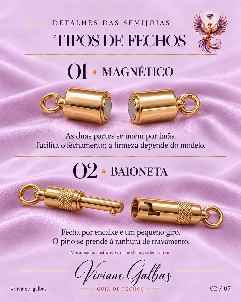 Fecho magnético e fecho baioneta